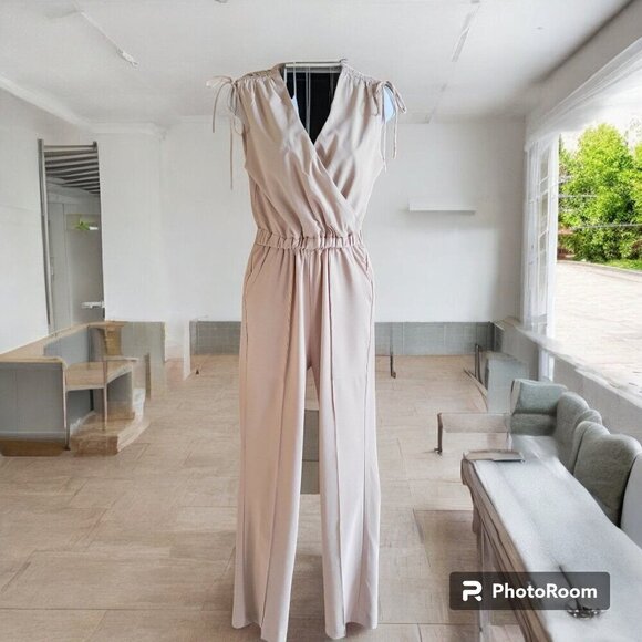 Elegant Cream Jumpsuit - Picture 1 of 8